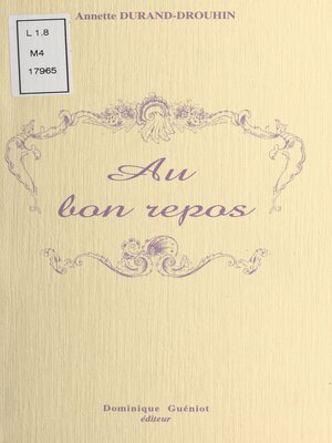 cover image of Au bon repos